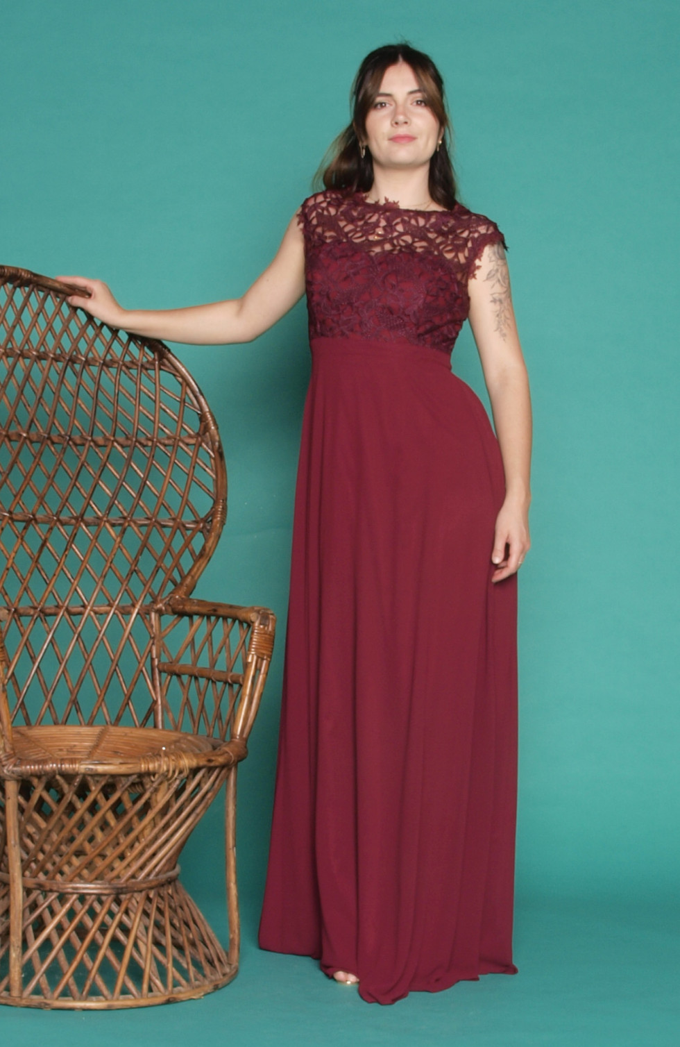 Robe En Dentelle Bleue Jessica Wright - Taille 10, Style Bodycon, Manches 3/4